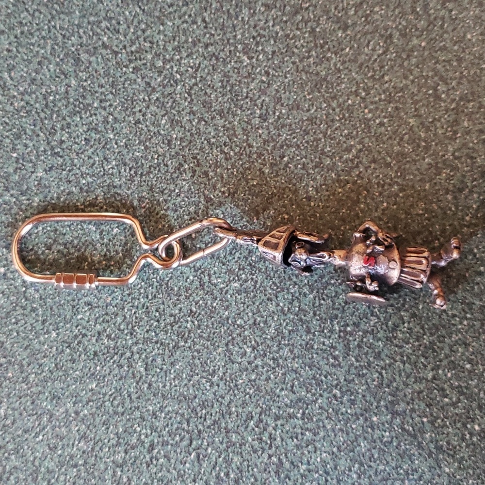 Articulated comedic knight key chain or bag charm